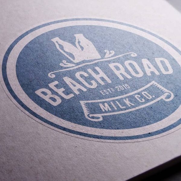 Beach Road Milk printed recycle card