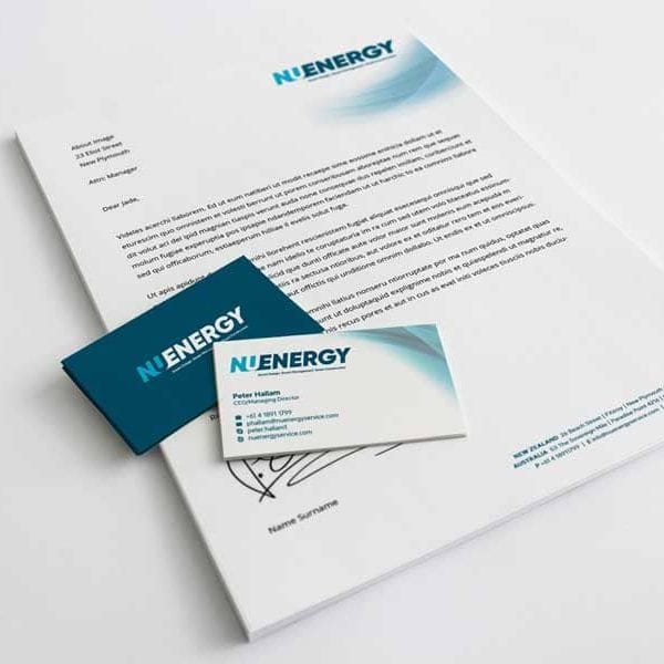 NuEnergy Business cards and letterheads