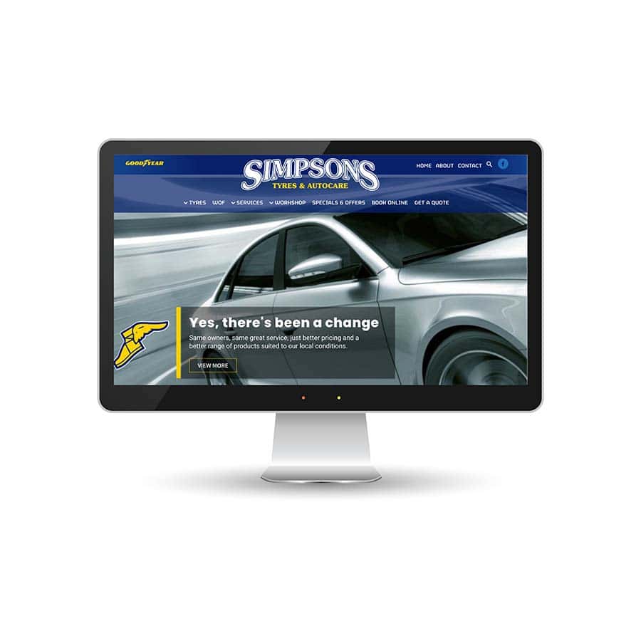 Simpsons Tyre and Autocare website