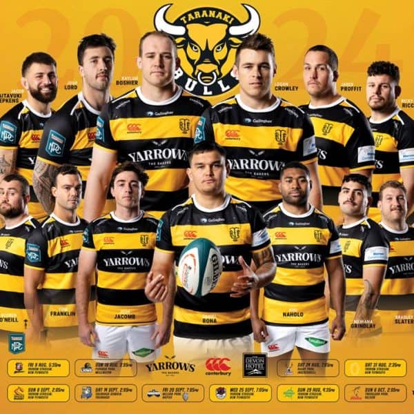 Taranaki Rugby Bulls 2024 team poster