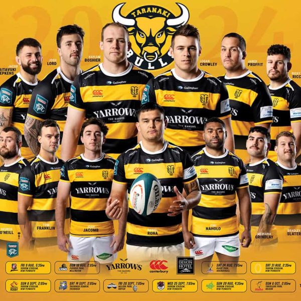 Taranaki Rugby Bulls 2024 team poster